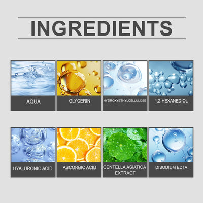 Hyaluronic Acid Serum 50ml Anti Aging Face Serum With Centella Asiatica Deep Hydration