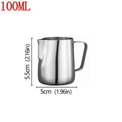 Stainless Steel Milk Frother Jug Coffee Latte Pitcher Measurement  Espresso Barista Tool Coffee