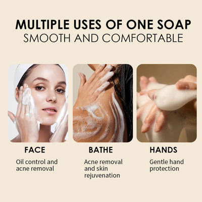 5Pcs Turmeric Soap Lemon Acids Handmade Soap Kojic acid soap Natural Skincare Bar for Exfoliating Body And Face