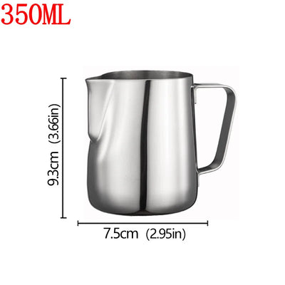 Stainless Steel Milk Frother Jug Coffee Latte Pitcher Measurement  Espresso Barista Tool Coffee