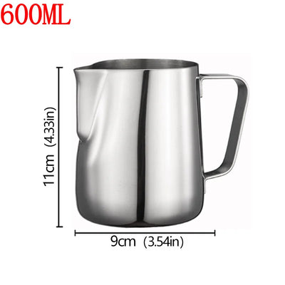 Stainless Steel Milk Frother Jug Coffee Latte Pitcher Measurement  Espresso Barista Tool Coffee