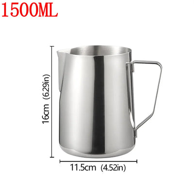 Stainless Steel Milk Frother Jug Coffee Latte Pitcher Measurement  Espresso Barista Tool Coffee