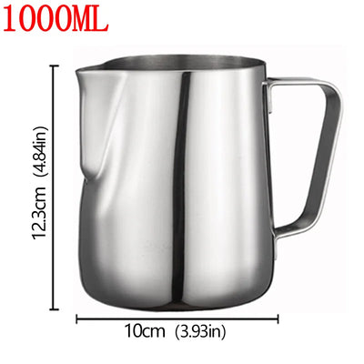 Stainless Steel Milk Frother Jug Coffee Latte Pitcher Measurement  Espresso Barista Tool Coffee