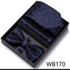 4PCS in gift box Men Bow Tie and Handkerchief