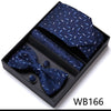 4PCS in gift box Men Bow Tie and Handkerchief