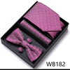 4PCS in gift box Men Bow Tie and Handkerchief