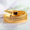 3pcs/set Men Luxury Jewelry Stainless Bracelets