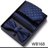 4PCS in gift box Men Bow Tie and Handkerchief