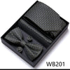 4PCS in gift box Men Bow Tie and Handkerchief