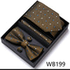 4PCS in gift box Men Bow Tie and Handkerchief