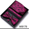 4PCS in gift box Men Bow Tie and Handkerchief