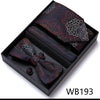 4PCS in gift box Men Bow Tie and Handkerchief