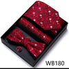 4PCS in gift box Men Bow Tie and Handkerchief