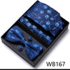 4PCS in gift box Men Bow Tie and Handkerchief