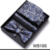 4PCS in gift box Men Bow Tie and Handkerchief