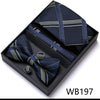 4PCS in gift box Men Bow Tie and Handkerchief