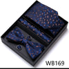 4PCS in gift box Men Bow Tie and Handkerchief