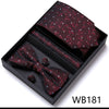 4PCS in gift box Men Bow Tie and Handkerchief