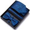 4PCS in gift box Men Bow Tie and Handkerchief