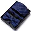 4PCS in gift box Men Bow Tie and Handkerchief