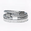 3pcs/set Men Luxury Jewelry Stainless Bracelets