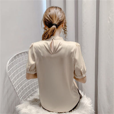 Lady Fashion Solid Blouse