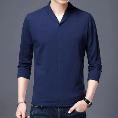 Men V-Neck Long-Sleeve T-Shirt