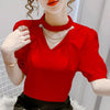 Lady Fashion Solid Blouse