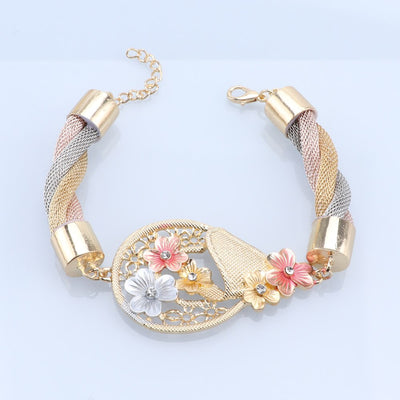 Wedding Flower Pendant Jewelry Set