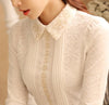 Luxury white lace blouse