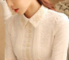 Luxury white lace blouse