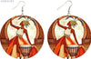 Earrings  Painted  Africa