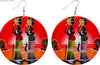 Earrings  Painted  Africa